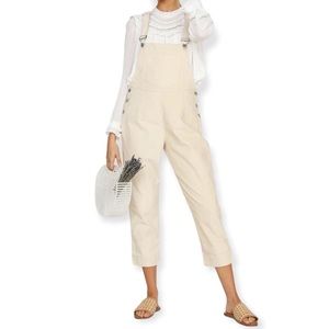 Old Navy Straight Ecru-Wash Workwear Jean Overalls